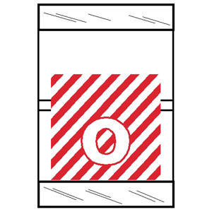 Col'R'TAB Top Tab Alpha Labels - 82050 Series - Letter 'O' - Red - 1-1/2" H x 1" W - Labels on Sheets - 100/Pack