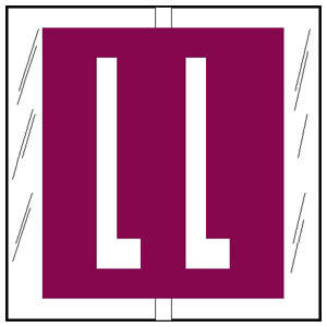Col'R'TAB  Alpha Labels - 82100 Series - Letter 'L' - Purple- 1-1/2" H x 1-1/2" W - Labels on Sheets - 100/Pack