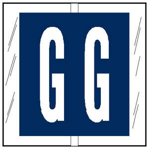 Col'R'TAB  Alpha Labels - 82100 Series - Letter 'G' - Blue - 1-1/2" H x 1-1/2" W - Labels on Sheets - 100/Pack