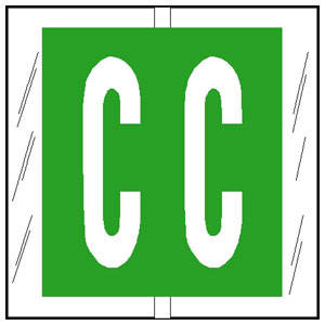 Col'R'TAB  Alpha Labels - 82100 Series - Letter 'C' - Light Green - 1-1/2" H x 1-1/2" W - Labels on Sheets - 100/Pack