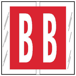 Col'R'TAB  Alpha Labels - 82100 Series - Letter 'B' - Red - 1-1/2" H x 1-1/2" W - Labels on Sheets - 100/Pack