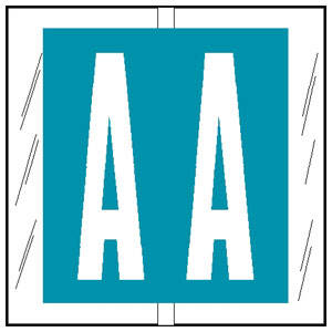 Col'R'TAB  Alpha Labels - 82100 Series - Letter 'A' - Light Blue - 1-1/2" H x 1-1/2" W - Labels on Sheets - 100/Pack