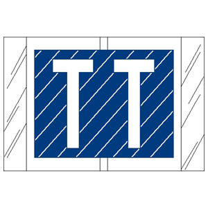 Col 'R' Tab Alpha Color Coded Labels - 82000 Series - Letter "T" - Blue - 1" H x 1-1/2" W - 100 Labels Per Pack