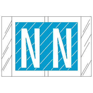 Col 'R' Tab Alpha Color Coded Labels - 82000 Series - Letter "N" - Light Blue - 1" H x 1-1/2" W - 100 Labels Per Pack