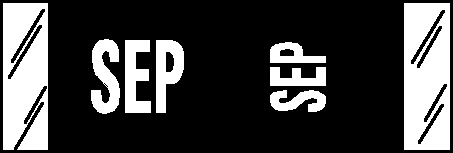 Tabbies COL'R'TAB Horizontal/Vertical Month Tabs, Black, 1/2"H x 1-1/2"W, "SEPTEMBER" 100/Pack