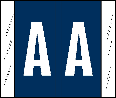 Tabbies GBS/VRE 14610 Compatible Alpha Labels, Blue, 1-5/16"H x 1-1/2"W, "A", 500 Labels/Roll