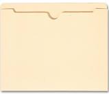 File Jacket with 2" Expansion (ships flat) - 11 Pt. Manila  - Single Ply Tab - Letter Size - Closed on 3 sides - Notched at top - 200/Carton