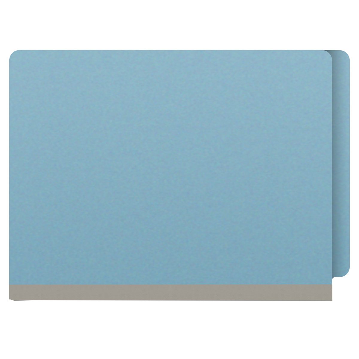 End Tab Pressboard Folders w/ 3 Kraft Dividers - BLUE - Letter Size -  Tyvek 3" Expansion in Grey - 10/Box