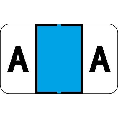 Control-O Fax Alpha Label System - Letter 'A' - Blue - 15/16" H x 1-5/8" W -  Sheets for File Box - 225 Labels Per Pack