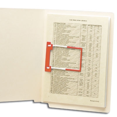 End Tab Folder with Visiclip in Position 5 - Letter Size - Top & End Tab Reinforced - 14 Pt. Manila - 50/Box