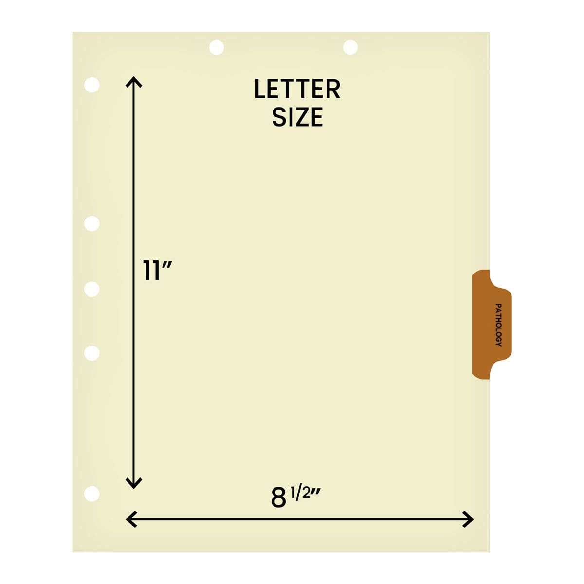 "Pathology"  Side Tab Chart Dividers- Tab Position 4- Brown (100/Pkg)