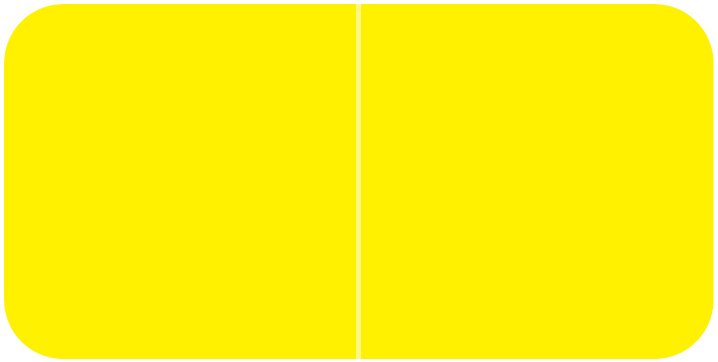 JETER Solid Color Label - 9500 Series - Yellow - 3/4" H x 1-1/2" W - 500/Roll