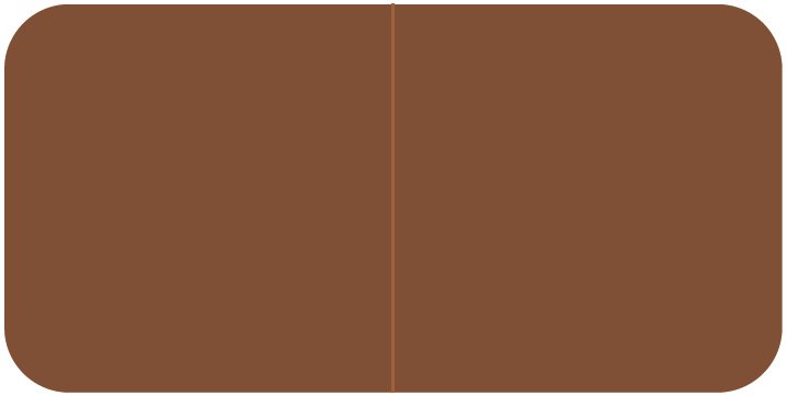 JETER Solid Color Label - 9500 Series - Brown - 3/4" H x 1-1/2" W - 500/Roll