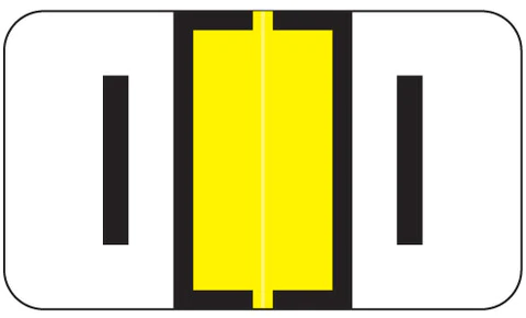 JETER Alphabetic Labels - 7100 Series (File Box Size Sheets) I- Yellow