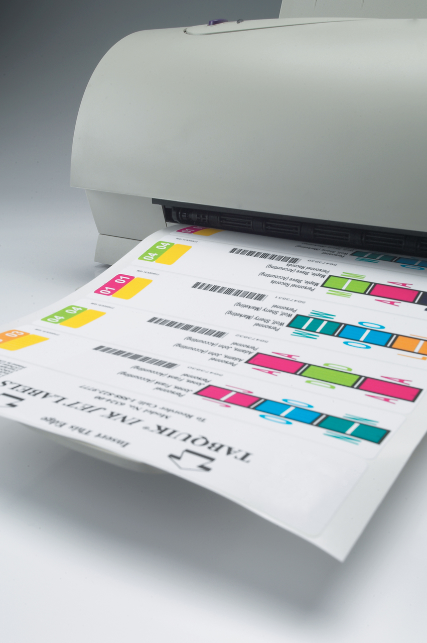 TABQuik INKJET Labels - 6 Labels Per Sheet - 7.75" x 1.66" - (1800 Labels Per Pack)