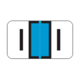 JETER Alphabetic Labels - 2500 Series (Sheets for Binder) Letter 'I'- Blue - 240 Labels per bag