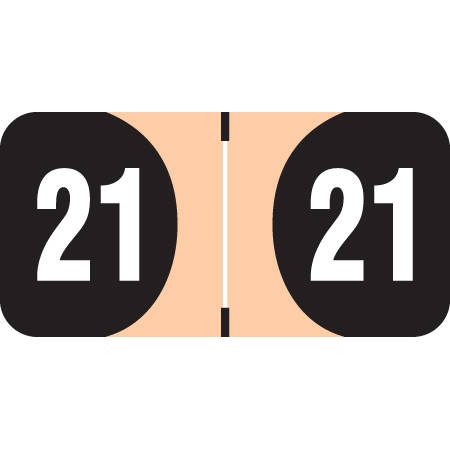 FilingSupplies.com Yearband Label (Rolls of 500) - 2021 - Tan - ADYM Series