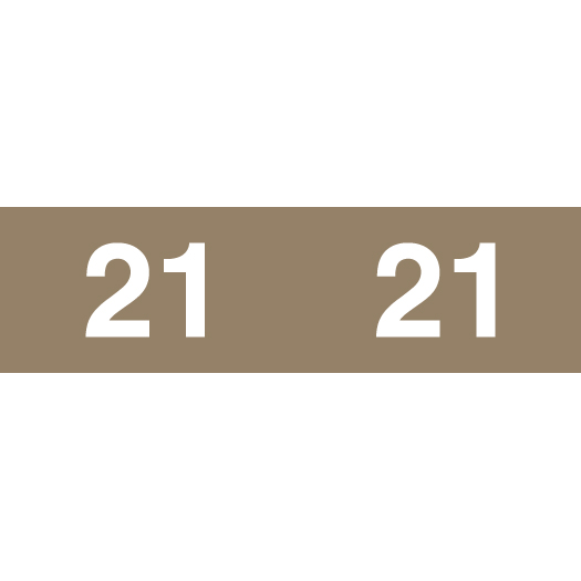 Ames  2021 Brown Year Label  Ames L-A-DD07R134 Series - 1000/Roll