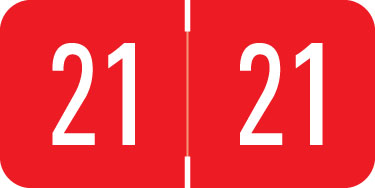 Digi Color 2021 RED YEAR LABEL -  DIGI Color DGYM Series - Laminated - 500/Roll