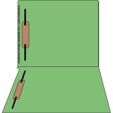 Kardex Folders - End/Top Tab - Alphabetic - Fasteners in 1 & 3 - Letter Size - 3/4" Expansion - Green - 50/Box