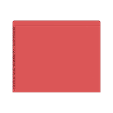 End/Top Tab Alphabetic Kardex Folders - Letter Size - 11 Pt. Colored Stock - 3/4" Expansion - Red - 100/Box