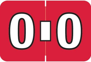 Colwell Jewel Alphabetic Labels - MCOK Series  O - Red - Pack of 126