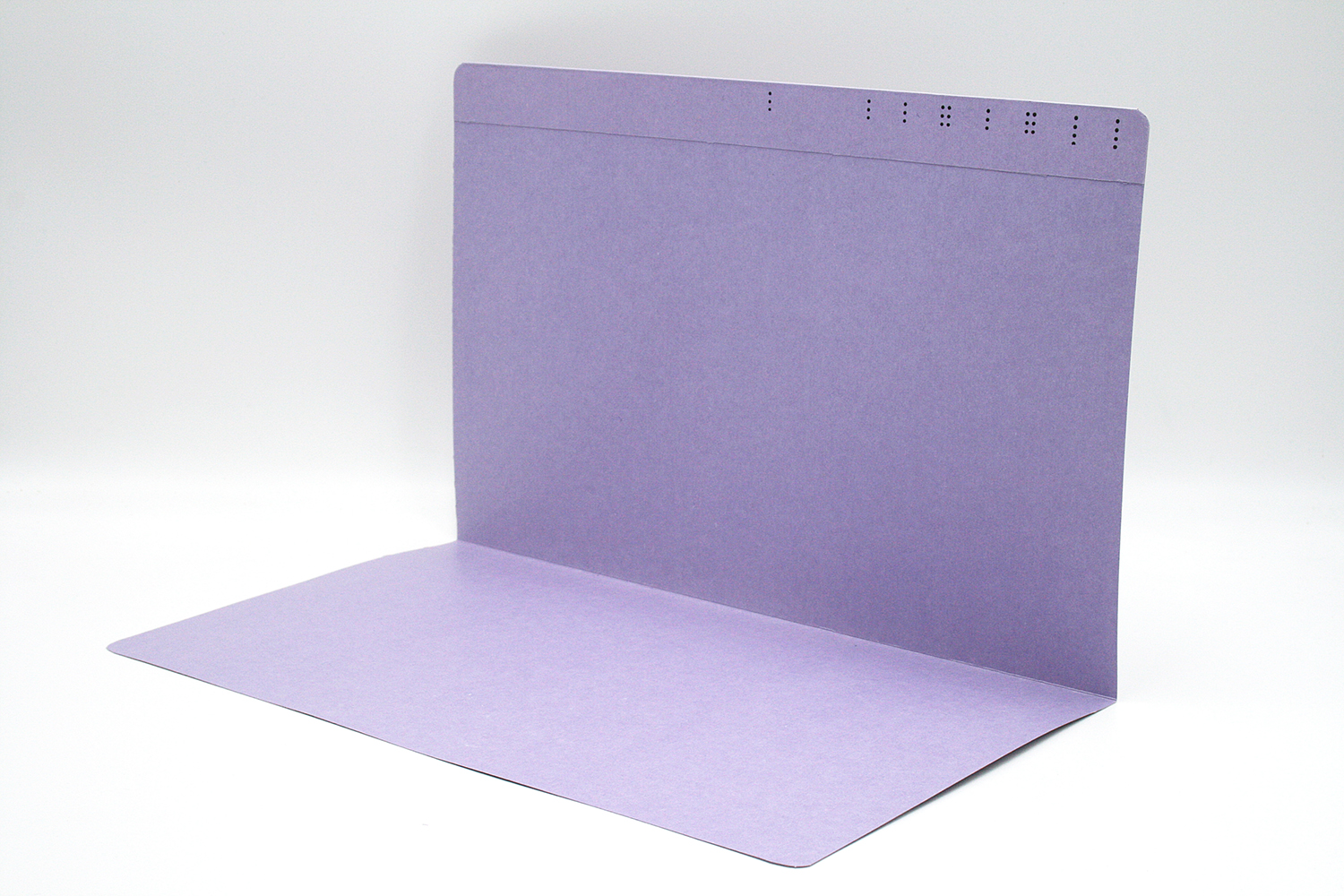 Top Tab File Folder LEGAL Size - Lavender - Fasteners in Positions 1 & 3 - 11 Pt. - Double Ply Straight Cut Tab - 50/Box