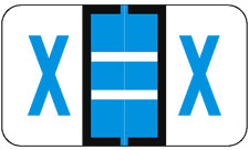 JETER Alphabetic Label - 5100 Series Pack/225 X - Blue