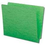 Smead Compatible End Tab File Folder - Green - Letter Size - 14 pt - Reinforced Tab Full End Tab - 50/Box
