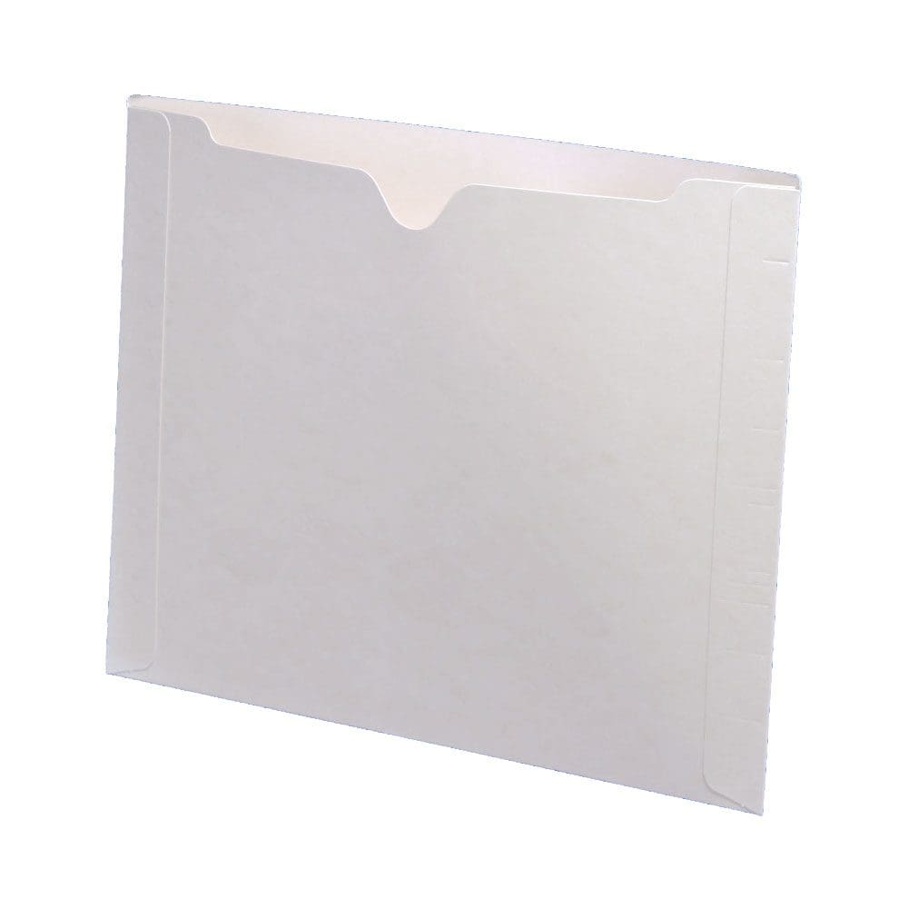 Dental Style Jackets with One Pocket - Colored - 11 Pt. Flat No Expansion - Reinforced Edges - Letter Size - 50/Box - White