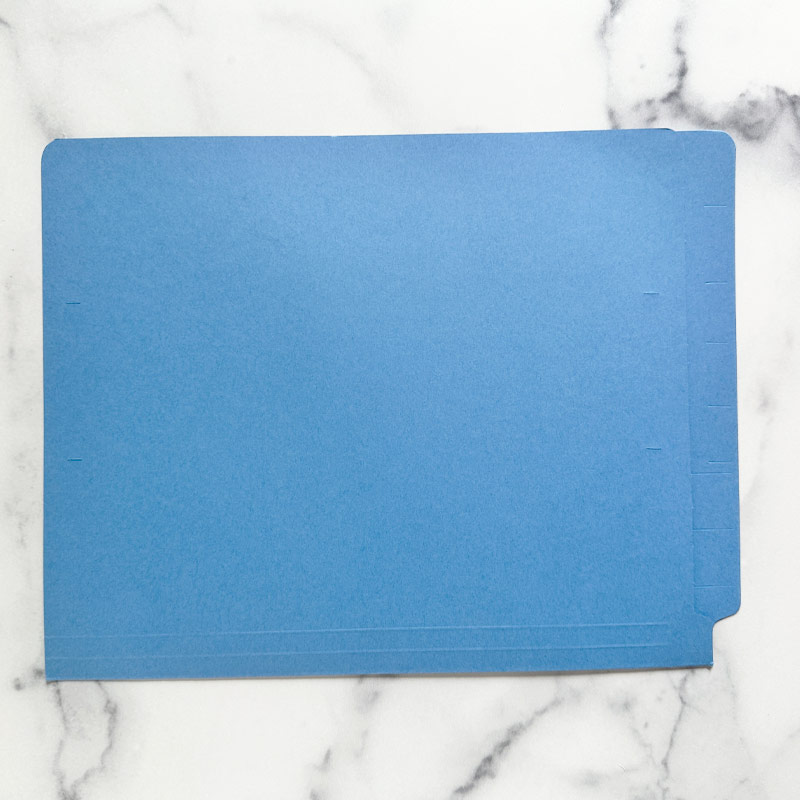 85C04SR101 - Blue End Tab Folders - Letter Size - 11 Pt. - Reinforced End Tab - Front - FilingSupplies.com