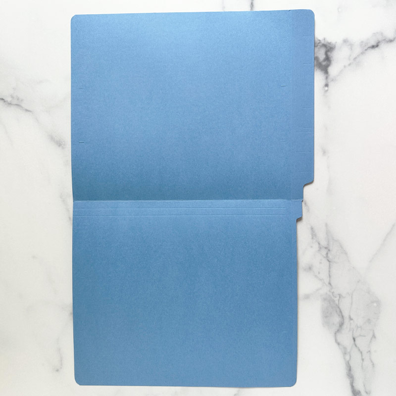 85C04SR101 - Blue End Tab Folders - Letter Size - 11 Pt. - Reinforced End Tab - Inside - FilingSupplies.com