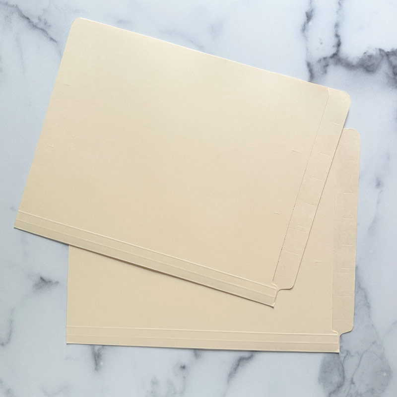 87S101 - Barkley Compatible End Tab Folder - 14 Pt. Manila - Single Ply Tab - Letter Size - Front View - FilingSupplies.com