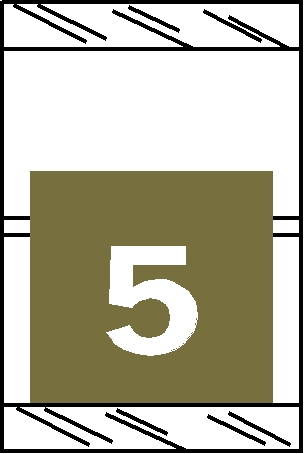 Tabbies 11055 - ORIGINAL Col'R'Tab NUMERIC 11050 SERIES, 1" HORIZONTAL NUMERIC TABS '#5', GOLD, 1-1/2"H x 1"W, 500/ROLL