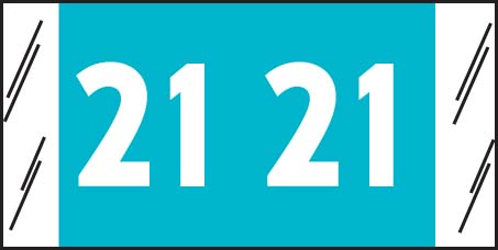 Tabbies 11721 - ORIGINAL Col'R'Tab YEARCODE 11700 LABEL SERIES, 3/4" YEARCODE LABELS '21', LIGHT BLUE, 3/4"H x 1-1/2"W, 1,000/ROLL