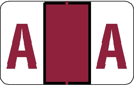 Tabbies 71121 - TAB PRODUCTS & JETER 5100 COMPATIBLE ALPHA LABEL SERIES, 1" ALPHA LABEL 'A', RED, 15/16"H x 1-1/2"W, 252/PACK