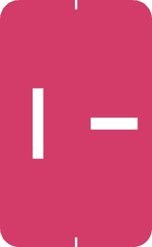 Tabbies 71829 - SMEAD ACC & ACCS COMPATIBLE ALPHA 71820 LABEL SERIES, 1-5/8" ALPHA LABELS 'I', PINK, 1-5/8"H x 1"W, 108/PACK