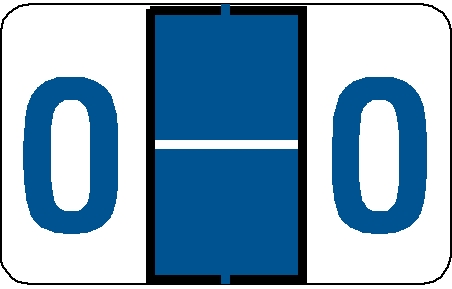 Tabbies 91135 - TAB & JETER COMPATIBLE ALPHA 91120 LABEL SERIES, 1" ALPHA LABEL 'O', BLUE, 15/16"H x 1-1/2"W, 500/ROLL