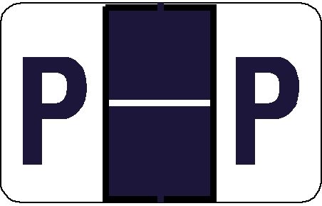 Tabbies 91136 - TAB & JETER COMPATIBLE ALPHA 91120 LABEL SERIES, 1" ALPHA LABEL 'P', PURPLE, 15/16"H x 1-1/2"W, 500/ROLL