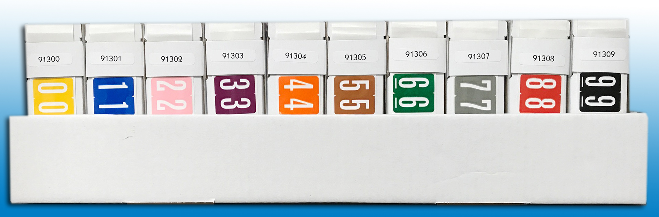 Tabbies 91310 - GBS/VRE COMPATIBLE NUMERIC 91300 LABEL SERIES KIT, 91300 SERIES NUMERIC LABEL KIT, KIT INCLUDES: 1 ROLL EACH #0 - 9, 10 ROLLS/KIT