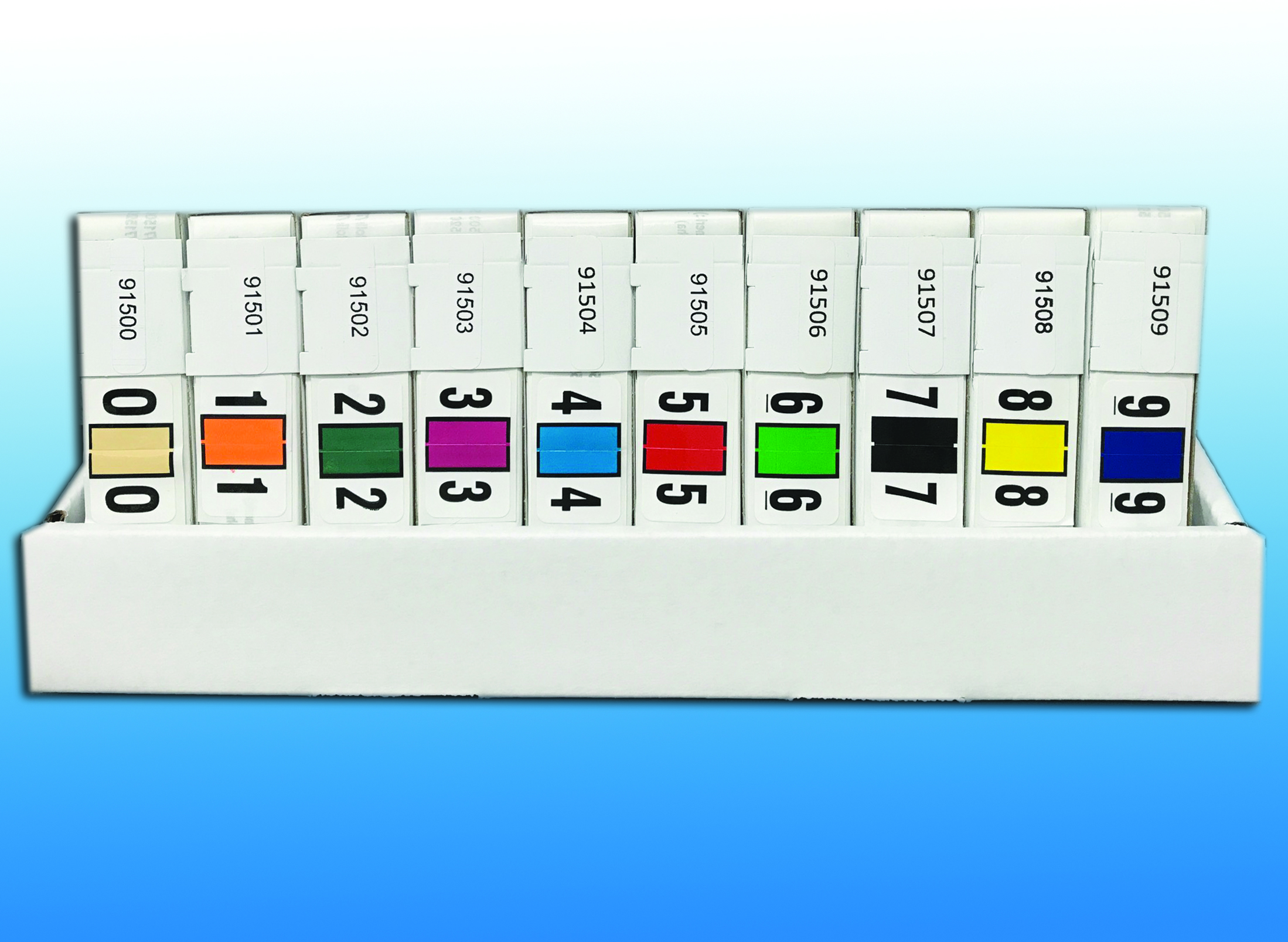 Tabbies 91510 - JETER 7300 COMPATIBLE NUMERIC 91500 LABEL SERIES KIT, 91500 SERIES NUMERIC LABEL KIT, KIT INCLUDES: 1 ROLL EACH #0 - 9, 10 ROLLS/KIT