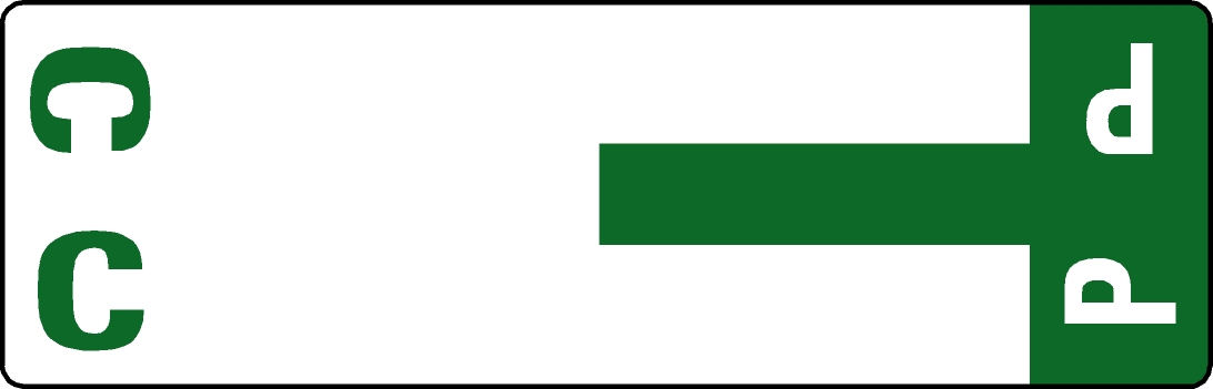 Tabbies 91923 - SMEAD NCC COMPATIBLE ALPHA 91920 LABEL SERIES, 1-5/32" ALPHA LABEL 'C&P', DARK GREEN, 1-5/32"H x 3-5/8"W, 100/PACK