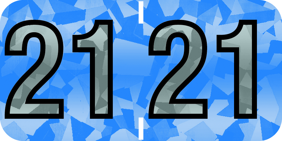 Tabbies 97221 - PMA HOLOGRAPHIC COMPATIBLE YEARCODE 97100 LABEL SERIES, 3/4" HOLOGRAPHIC YEARCODE LABEL '21', BLUE, 3/4"H x 1-1/2"W, 500/ROLL