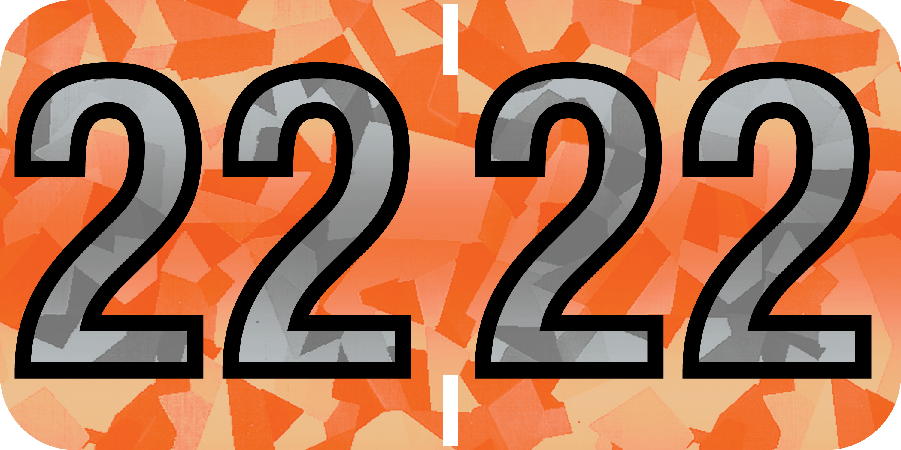 Tabbies 97422 - PMA HOLOGRAPHIC COMPATIBLE YEARCODE 97100 LABEL SERIES, 3/4" HOLOGRAPHIC YEARCODE LABEL '22', ORANGE, 3/4"H x 1-1/2"W, 500/ROLL