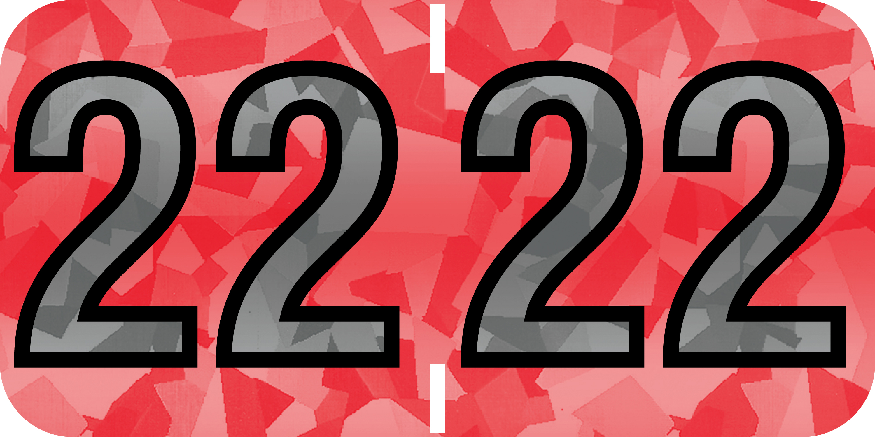 Tabbies 97522 - PMA HOLOGRAPHIC COMPATIBLE YEARCODE 97100 LABEL SERIES, 3/4" HOLOGRAPHIC YEARCODE LABEL '22', RED, 3/4"H x 1-1/2"W, 500/ROLL