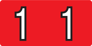 Tabbies 140-1 - KARDEX PSF-140 COMPATIBLE NUMERIC LABEL SERIES, 1/2" NUMERIC LABELS '#1', RED, 1/2"H x 1"W, 500/ROLL