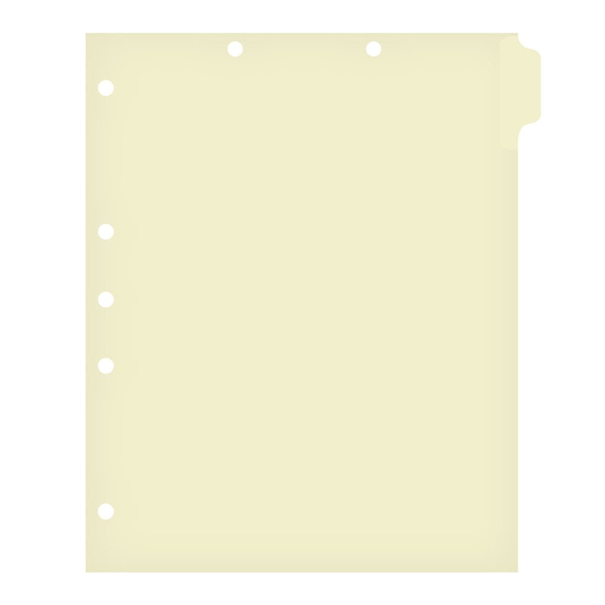 Medical Arts Press Match Write-On Side Tab Chart Dividers- Blank, Position 1 (100/Pkg)