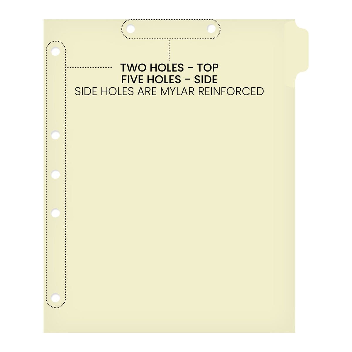 Medical Arts Press Match Write-On Side Tab Chart Dividers- Blank, Position 1 (100/Pkg)
