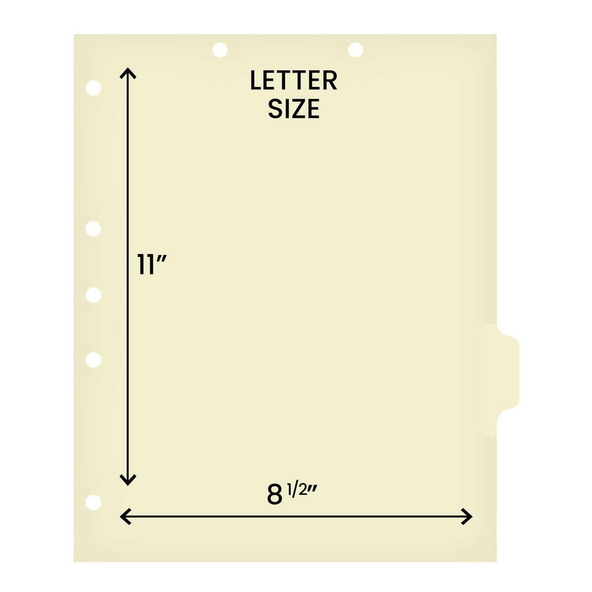 Write-On Side Tab Chart Dividers - Blank Tab in Position 5- Clear - 100/Pack