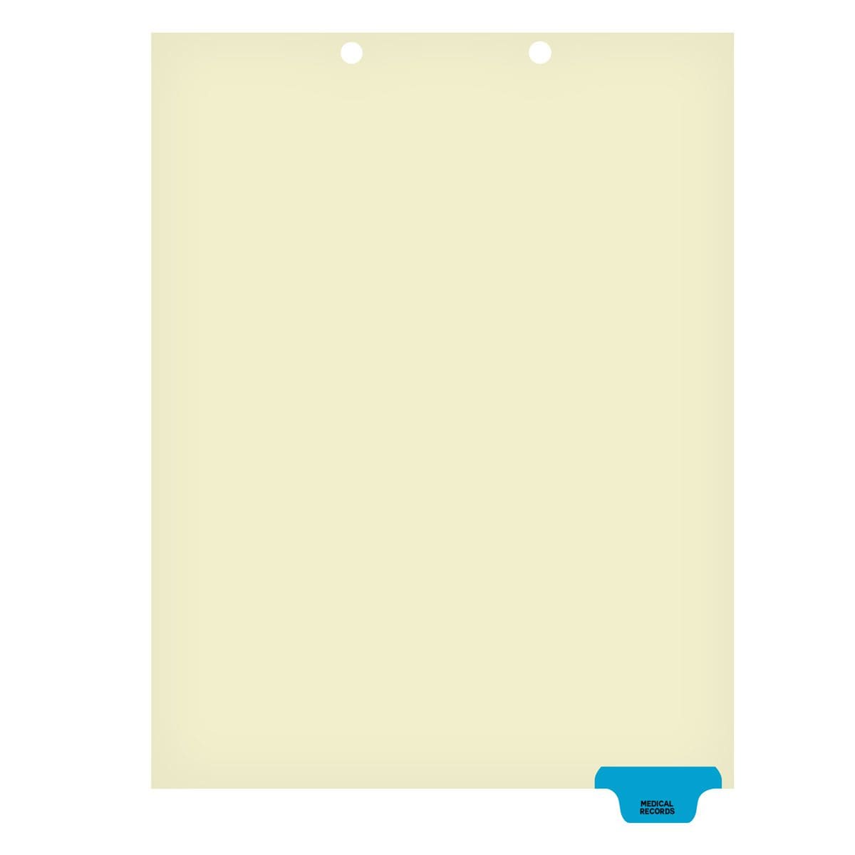 "Medical Records" Bottom Tab Chart Divider - Blue Tab Position 6 - 100/pk